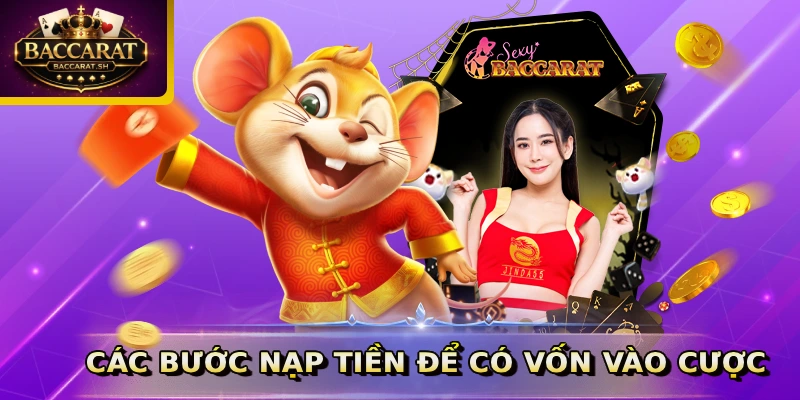 Các bước nạp tiền để có vốn vào cược